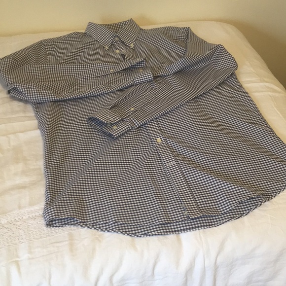 Stafford Other - Navy check dress shirt